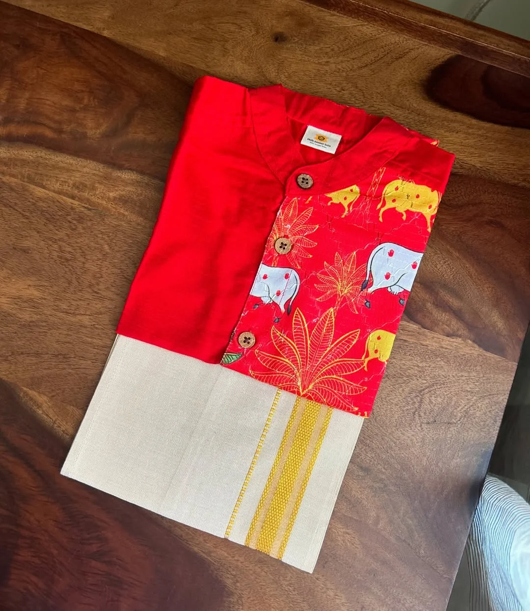 Red Pichwai print shirt