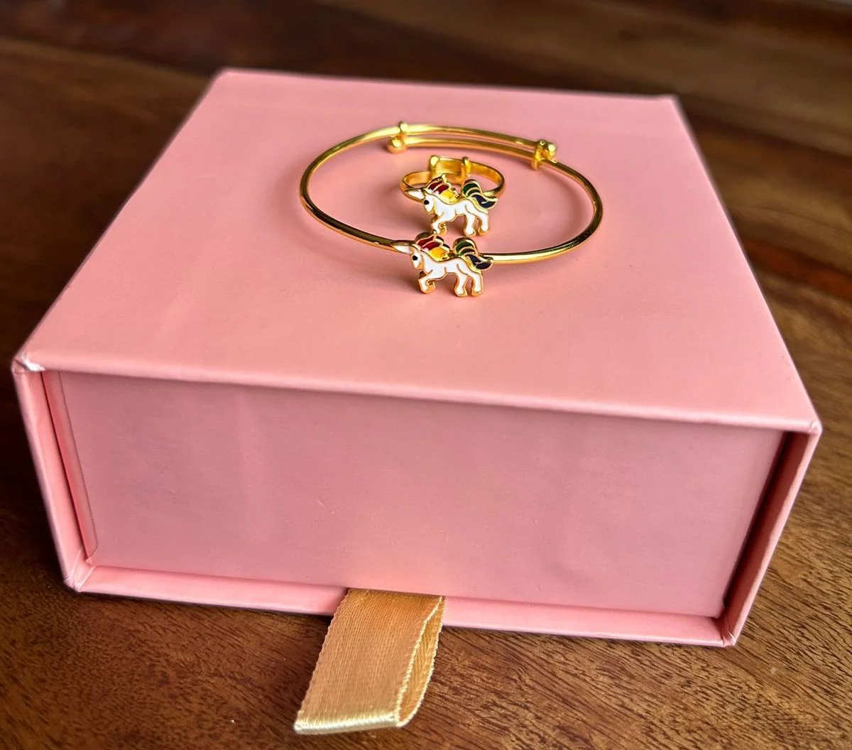 Unicorn Kada with Ring(Adjustable)