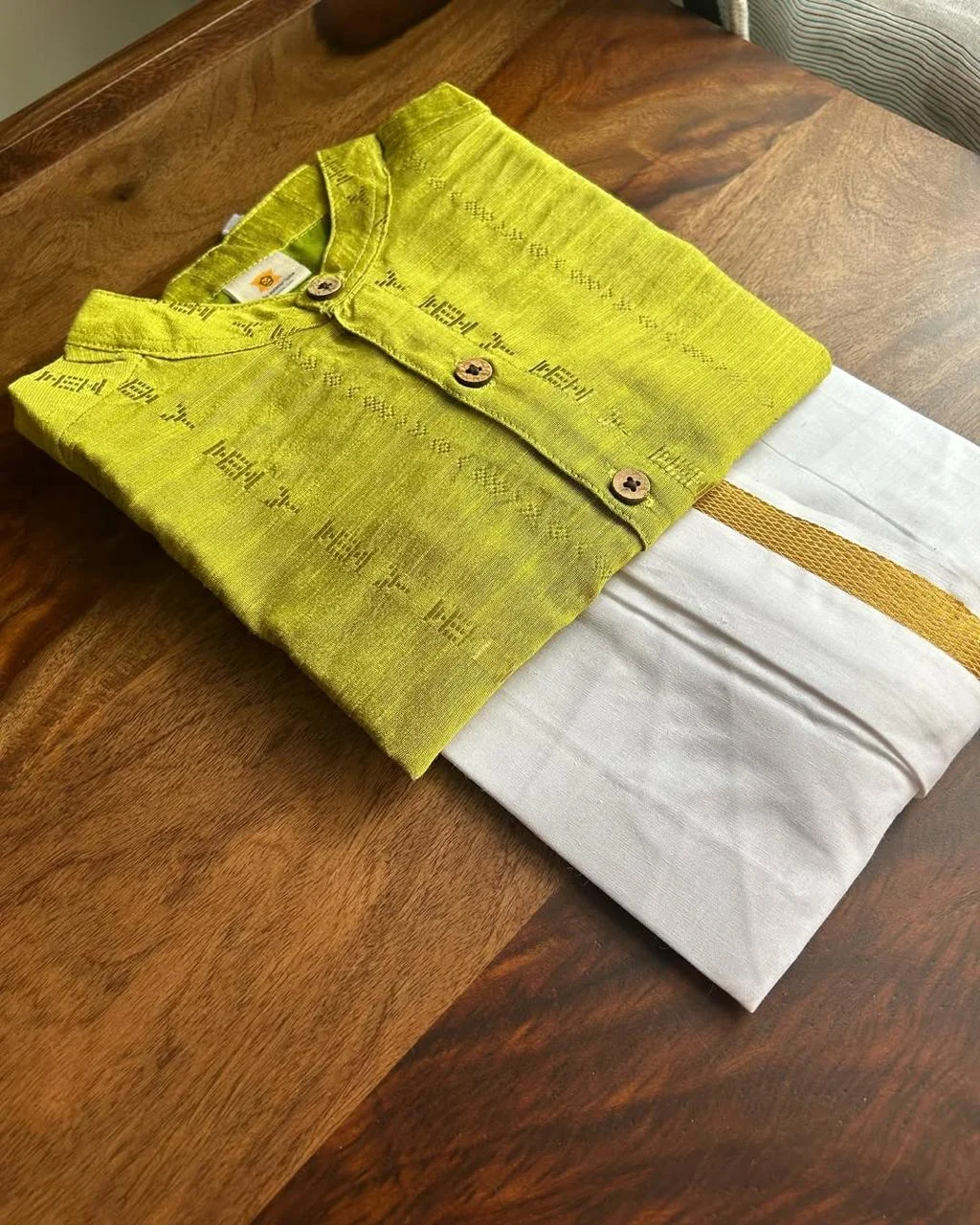 lime green shirt