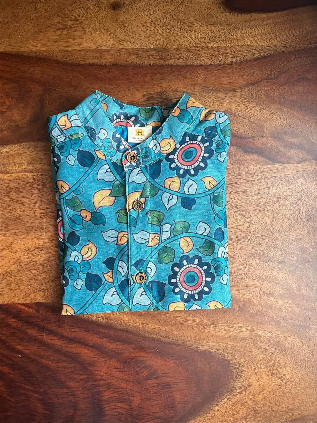 Kalamkari printed Chanderi shirt with lining