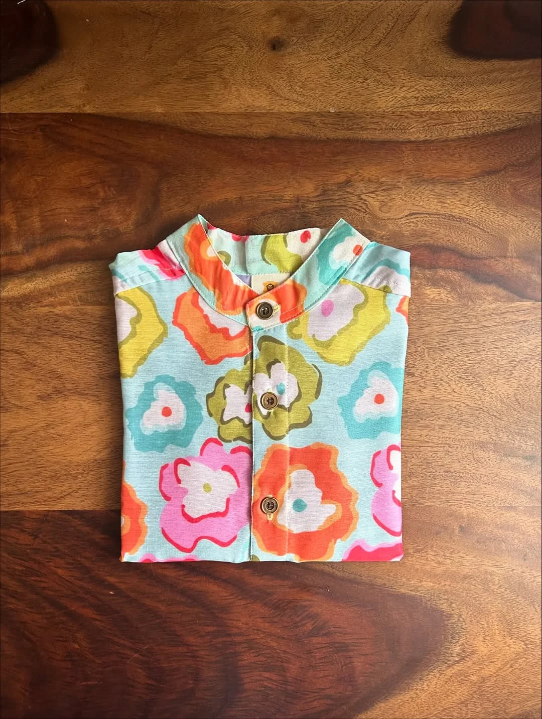 Multi colour chanderi shirt
