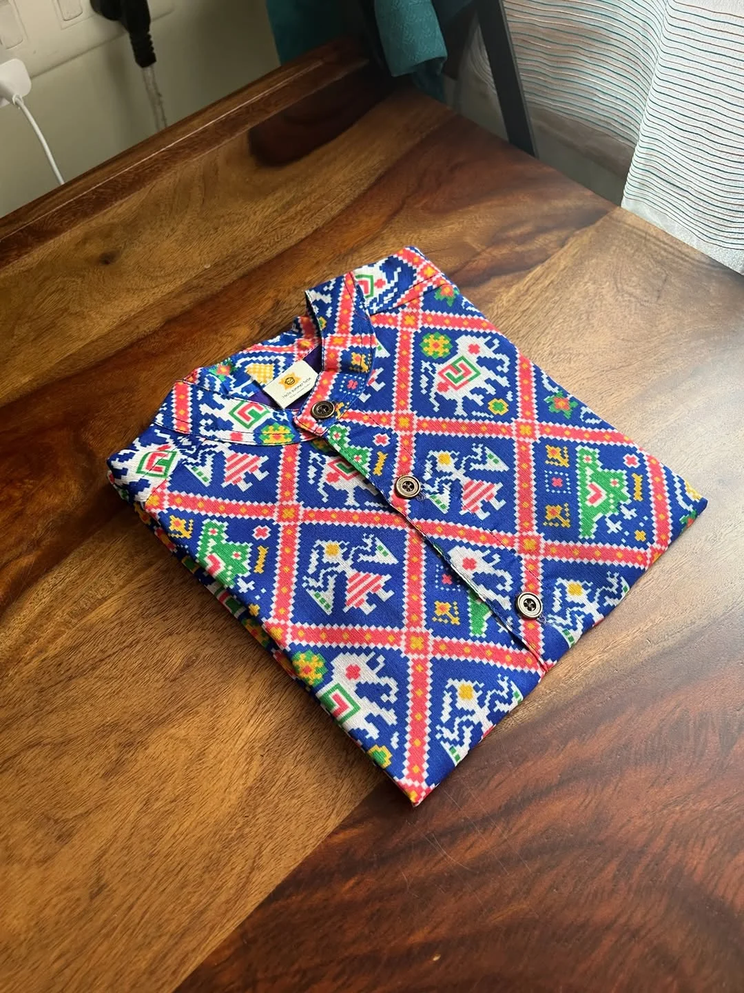 Ink blue Pattola chanderi silk cotton