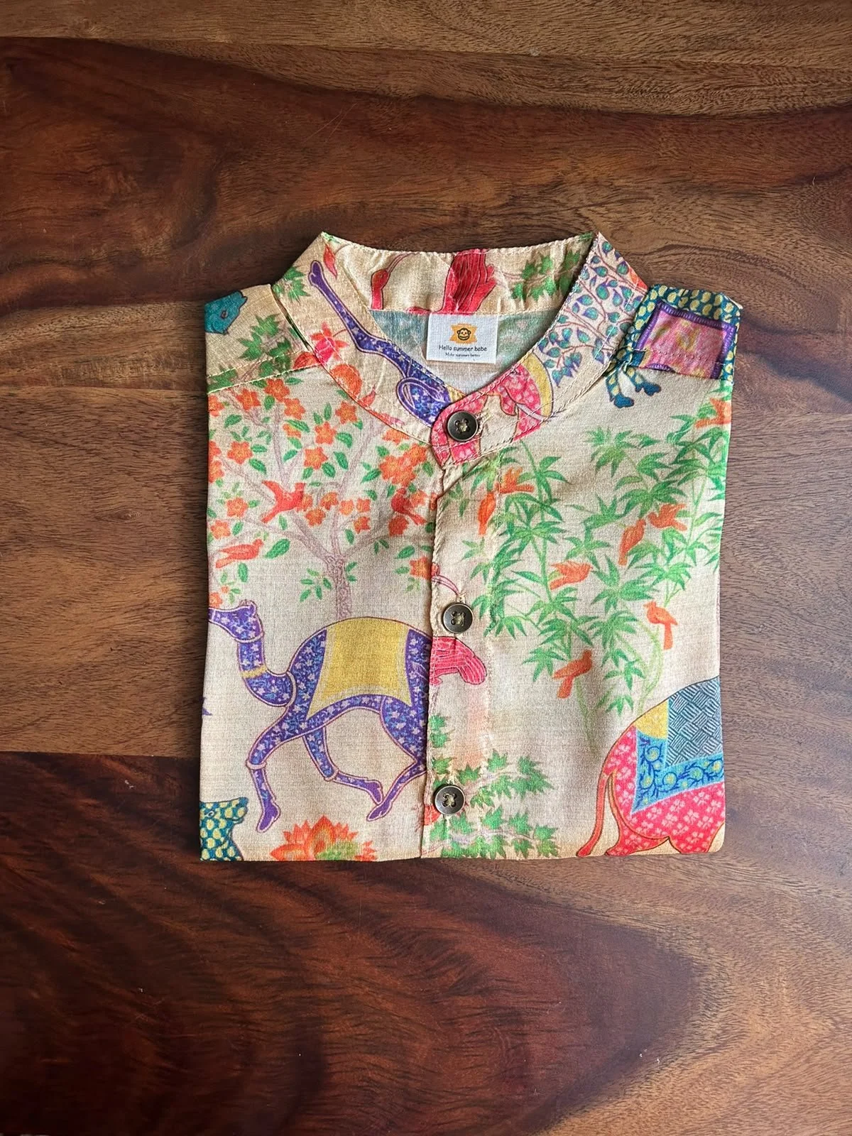 Gold tussar shirt